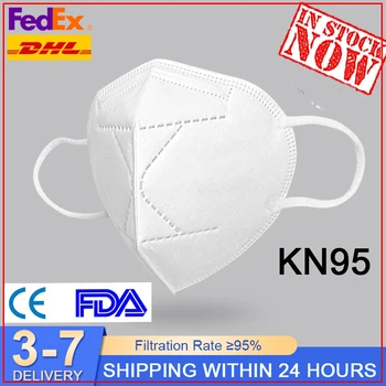 

50Pcs DHL Ship To USA Anti-stof Veilig Ademend Mond Masker Wegwerp Kids Adult Ear Loop Gezicht hypoallergeen Maskers Filter 9400
