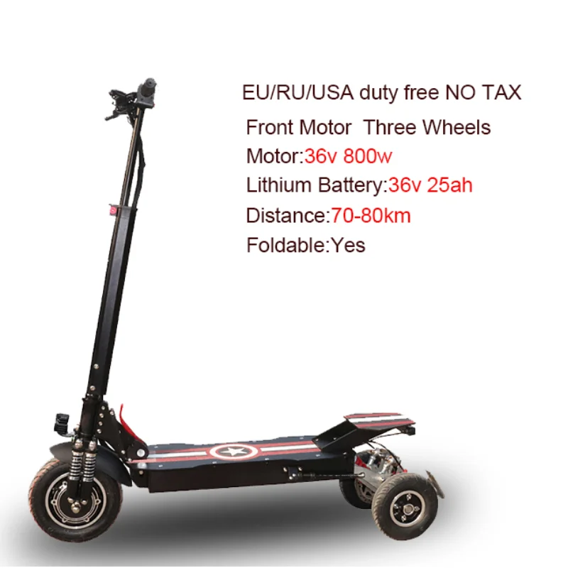 3 Wheels Electric Scooter Electric Longboard Escooter for Electric Skateboard Scooter Electrico Patinete Electrico Adulto - Цвет: 800W 36V25Ah