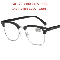 Metal Half Frame Reading Glasses Presbyopic Eyewear Male Female Far sight Glasses with strength +0.5 +0.75 +1.0 +1.25 To +4.0 1