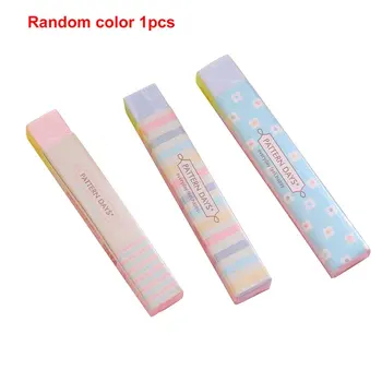 

Erasers Lovely Stripe Pencil Eraser for Kids Gift Creative Korean Stationery Kawaii Heart Flower Rubber Cute Novelty Item