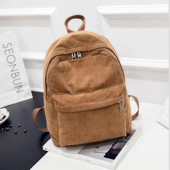 

Corduroy Backpack Men Women Backpack College Style Large Capacity School Bag for Teenager Boy Girl Multipurpose Mochila