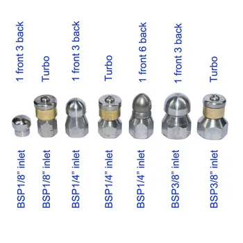 

4000 PSI Sewer Jetter Nozzle Button Nose Pressure Drain Hose Pipe Tap Spray Nozzle for Pipe Cleaning Machine