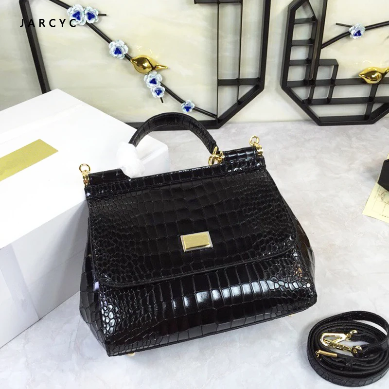 

New European and American fashion crocodile pattern lady bag of 2019 single shoulder straddle lady bag