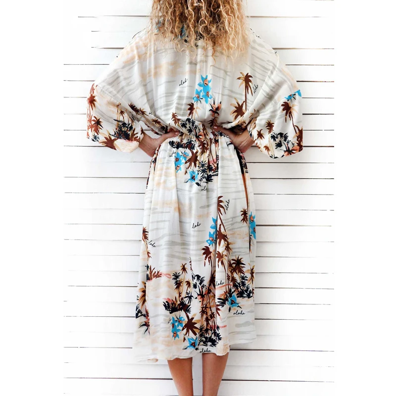 Ship-48-hours-Cotton-Beach-Cover-up-Print-Bathing-suit-cover-up-Swimwear-Women-Kaftan-Robe (1)