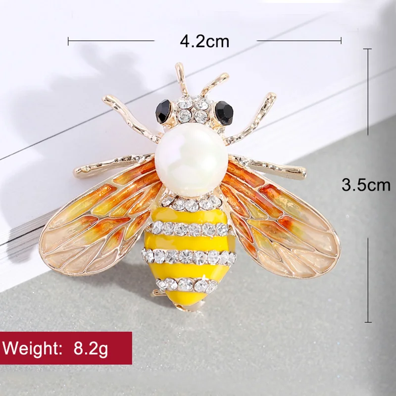Модные циркониевые броши в виде пчел для женщин и мужчин, подарок, роскошные хрустальные стразы, ручная работа, насекомое, булавка, свадебные винтажные аксессуары, брошь - Окраска металла: 3