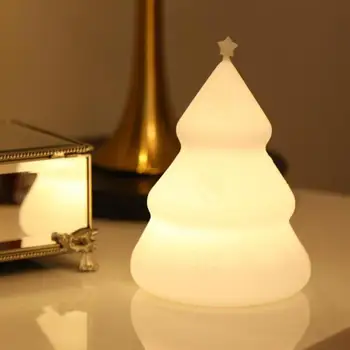 

NEWKBO Christmas Tree Shape Night Lamp Creative Silicone Recharging Night Lamp For Home Bedroom Livingroom Decoration Lamp