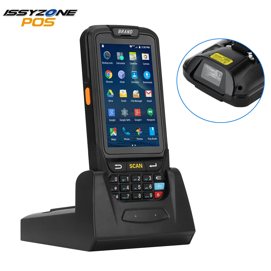 

ISSYZONEPOS Handheld PDA Android 7.0 POS Terminal 1D 2D Barcode Scanner Wifi Bluetooth Barcode Reader Waarehouse PDA Free APP