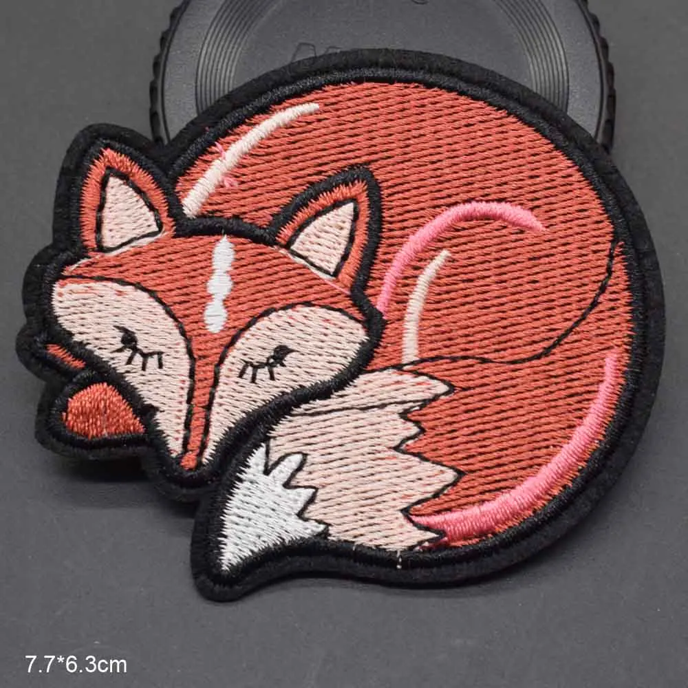 Tier Fuchs Eisen auf Patch bestickt Stickerei Kleidung Patch für Frau Mädchen Rock Geldbörse Jeans Kleidung Kleidung Aufkleber Kleidungsstück