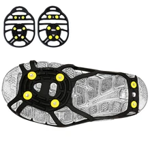 1 пара унисекс стрейч Fit Snow hiking 6 шпильки универсальные ледоступы легкие зимние скобы альпинистская накладка против скольжения на льду противоскользящая