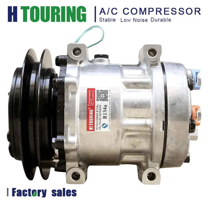 

Sanden 7H13 SD7h13 7351 TDK-R151320S KHR3241 TDKR151320S TDKR151340S For Car Kobelco Case Serie Excavator AUTO Air AC Compressor