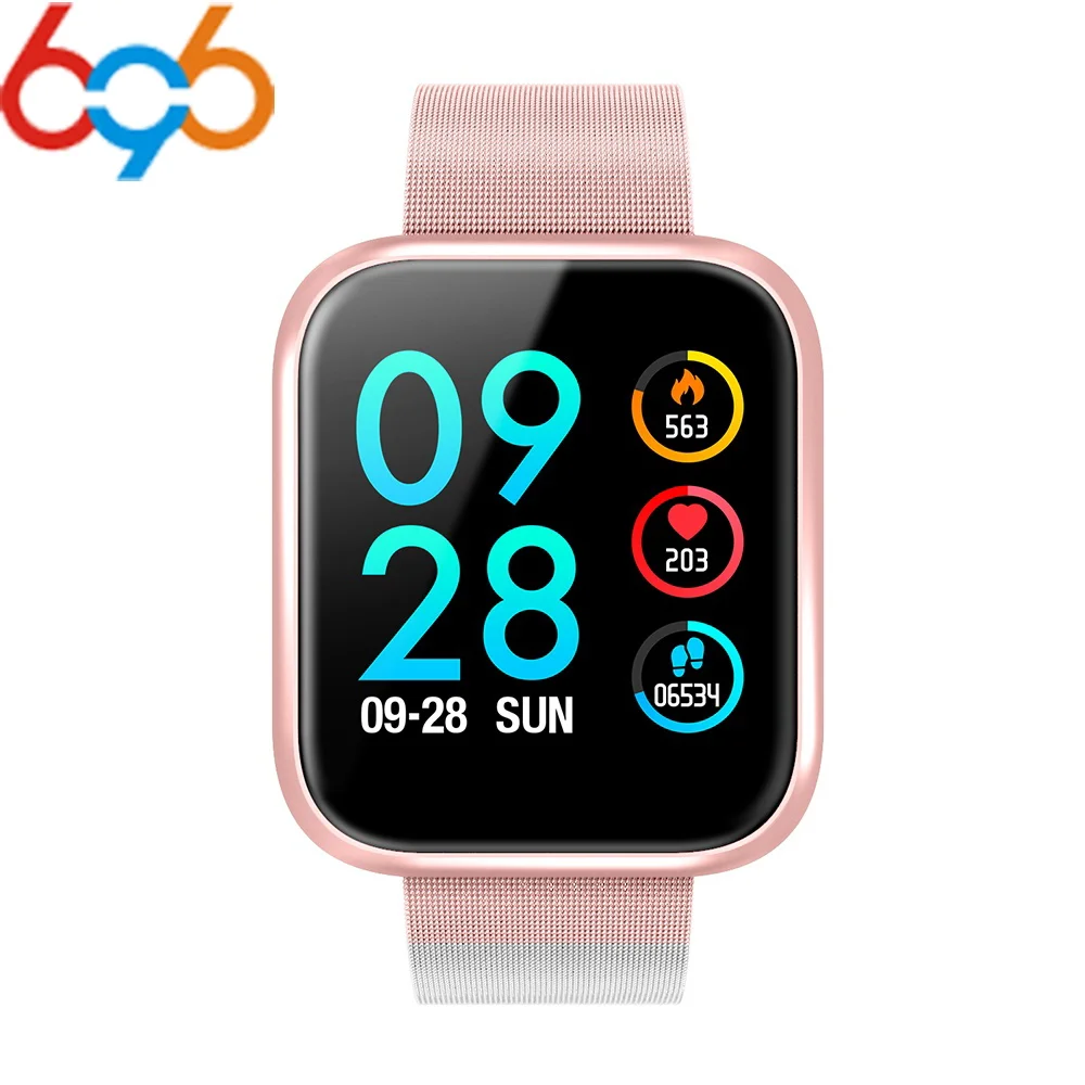 

696 Smartwatch waterproof Women Smart Watch With Heart Rate Monitor Blood Pressure Blood Oxygen Sport Activity Tracker F