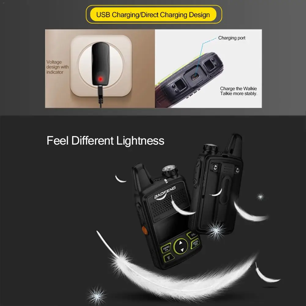Baofeng BF-T1 мини-bluetooth-рация UHF портативный двухстороннее радио FM функция Ham Радио Baofeng USB HF трансивер