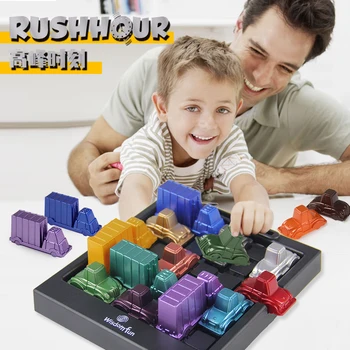 

Rush Hour IQ Car Logic Game Toy Educational Puzzle Toy Creative Plastic Board Game Racing break car Toys For Children