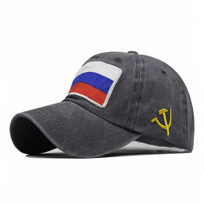Новая бейсболка с российским флагом хип-хоп Моющийся хлопок Snapback Кепка дешевая облегающая Кепка для мужчин и женщин