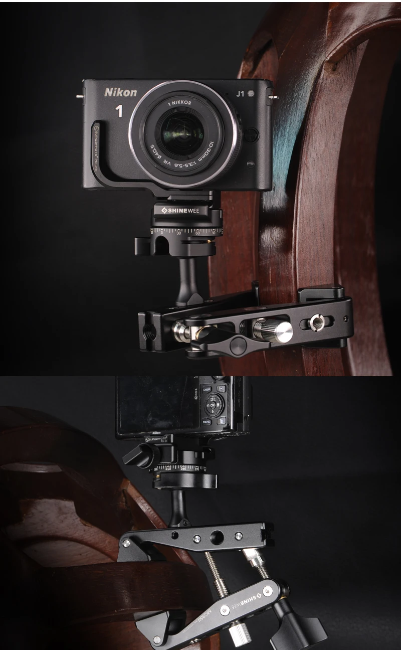 DSLR камера Супер зажим Двойной Рычаг Регулируемый с мини шаровой головкой для Gopro монитор смартфон светильник камера