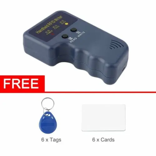 Профессиональный ручной RFID 125 кГц ID карта Дубликатор копировальный аппарат писатель программист 6 метки с перезаписью и 6 шт. перезаписываемые ID Брелоки