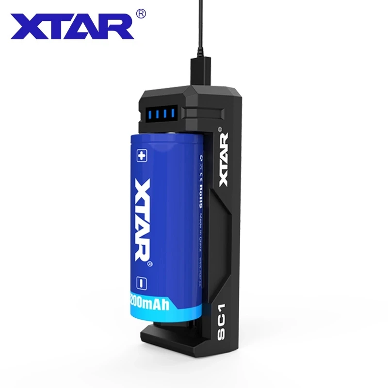 XTAR быстро Зарядное устройство ST2 SC2 SC1 SV2 18650 Батарея Зарядное устройство для 3,7 V литий-ионный аккумулятор Перезаряжаемые 18700 22650 26650 20700 21700 18650 Батарея - Цвет: SC1