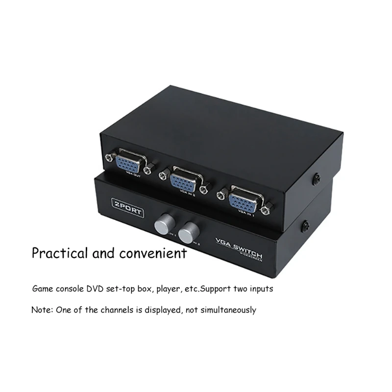 AAAE Top-1920x1440 переключатель Vga 2 в 1 из 2 Порты и разъёмы обмен коммутатор PLC сплиттер для компьютерной клавиатуры Мышь монитор адаптер