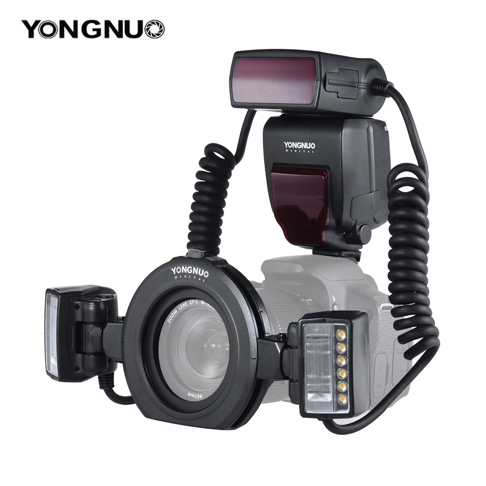 YONGNUO YN24EX YN24 EX кольцевая Макросъемка E-TTL Вспышка Speedlite с 2 шт. головками для вспышки 4 шт. переходные кольца для камер Canon EOS 5D3