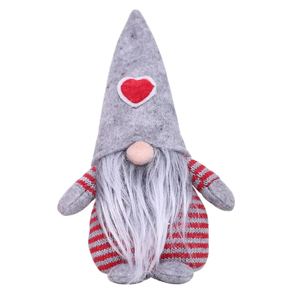 Gray Hat Navidad Love cap стоящая осанка без лица кукла креативная безликая кукла Новогодний подарок для детей Рождественское украшение для дома - Цвет: Gray Hat