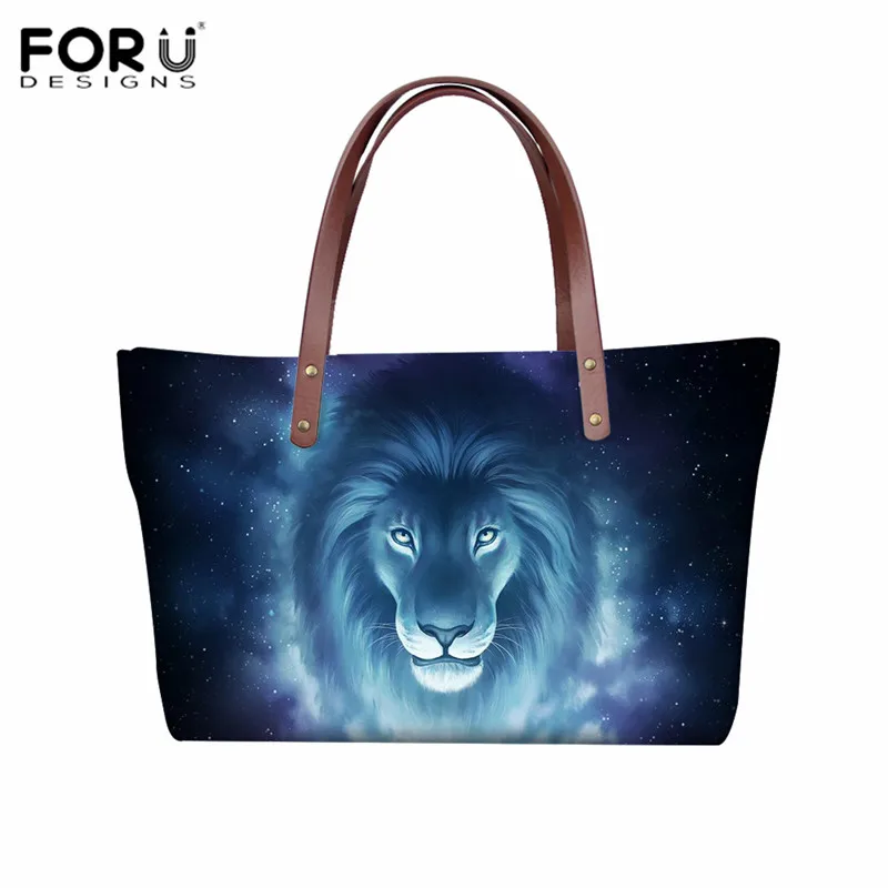 YY1010AL FORUDESIGNS с рисунком радуги и Льва, Индивидуальные женские сумки, женские большие пляжные сумки на плечо, высококачественные женские сумки-тоут - Цвет: YY1010AL