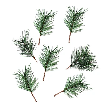 

New 10pcs Artificial Plants Pine Branches Christmas Tree Wedding Decorations DIY Handcraft Accessories Children Gift Bouquet
