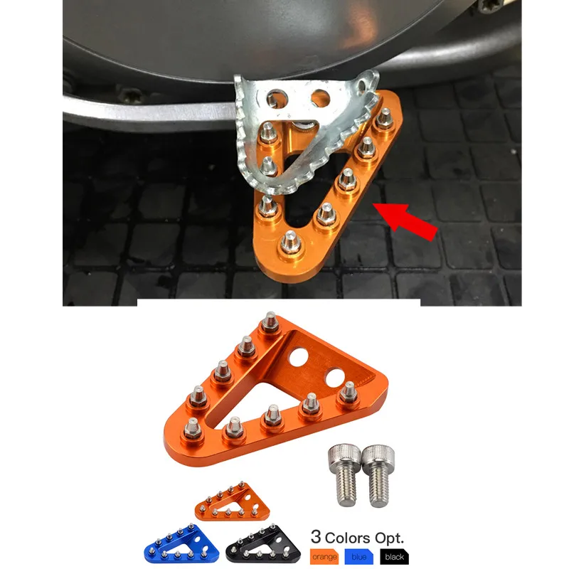 Color: Orange Frames & Fittings Large Wide CNC Rear Brake Pedal Step Plate Tip for KTM 125 150 200 250 300 350 450 500 EXC SX SXF XC XCW EXCF XCF 2017 2018 2019