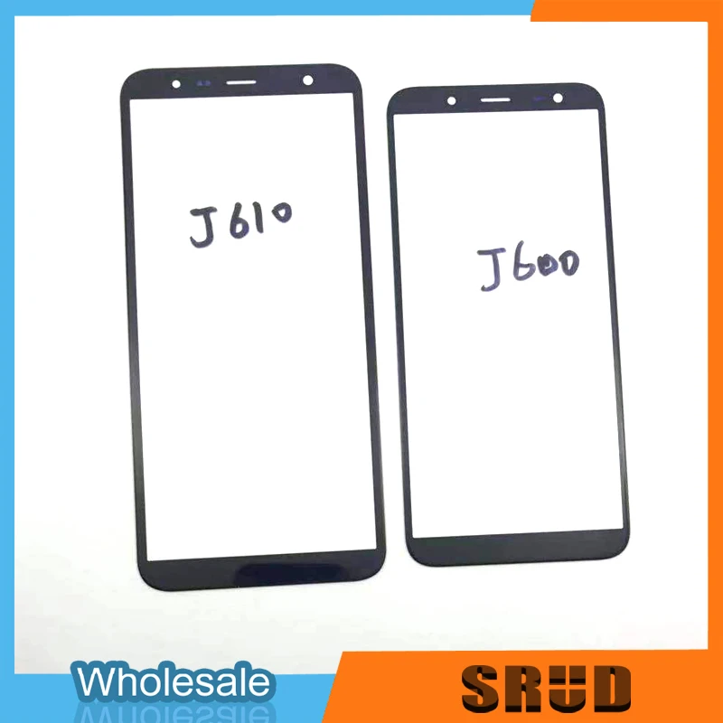 50 шт lcd переднее внешнее стекло с ламинированным OCA для samsung Galaxy J6 J6+ J6 Plus J600 J610