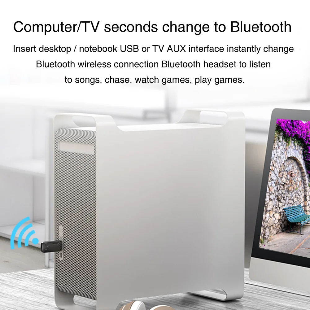 2 в 1 встроенный микрофон мини USB AUX fm-приемник передатчик Bluetooth адаптер питание от аккумулятора TF карта беспроводной аудио 3,5 мм разъем