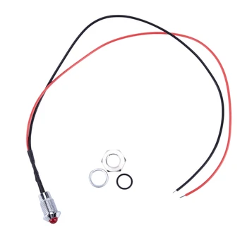 

Hot 8mm 5V Car LED Dash Panel Pilot Warning Light Indicator Lamp red