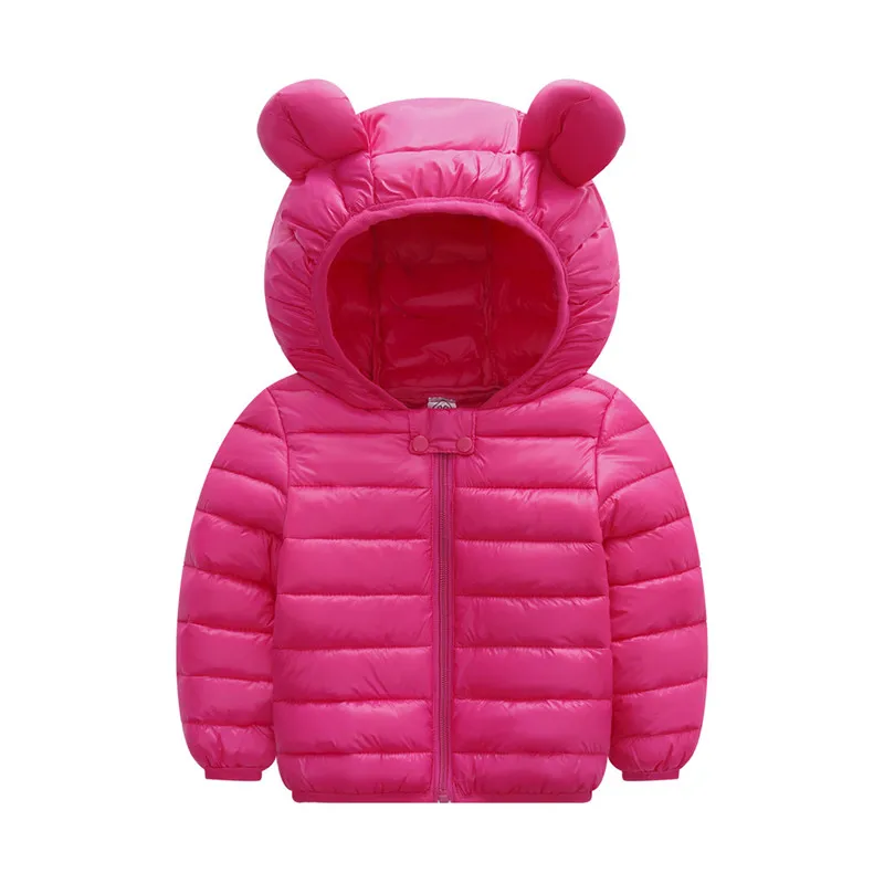 Chlidren Kids Boys Girl Winter Coats Jacket Zip Thick Ears Snow Hoodie Outwear (27)