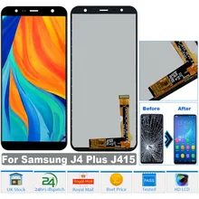 LCD Display Touch Screen Montagem Digitador Se Encaixa Para Samsung Galaxy Telefone J4 + Plus J415F Substituição Screen Display LCD de Toque