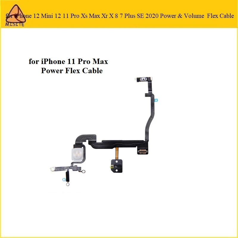 Flexível de Alimentação para o Iphone Interruptor em Fora Flex para Iphone Pces Cabo Volume Silencioso Botão Lateral Flash Luz Max 10 12 Pro 3 Fios flexíveis de telefone celular