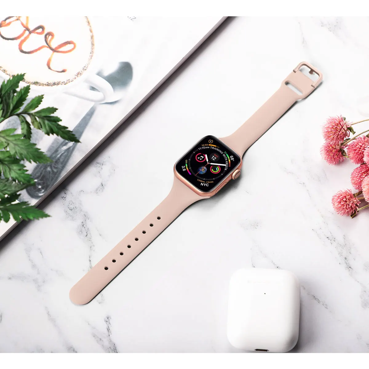 Ремешок для Apple Watch 38 мм 42 мм спортивный силиконовый iWatch 5 4 ремешок 44 мм 40 мм ремень браслет correa Apple watch 5 4 3 Аксессуары