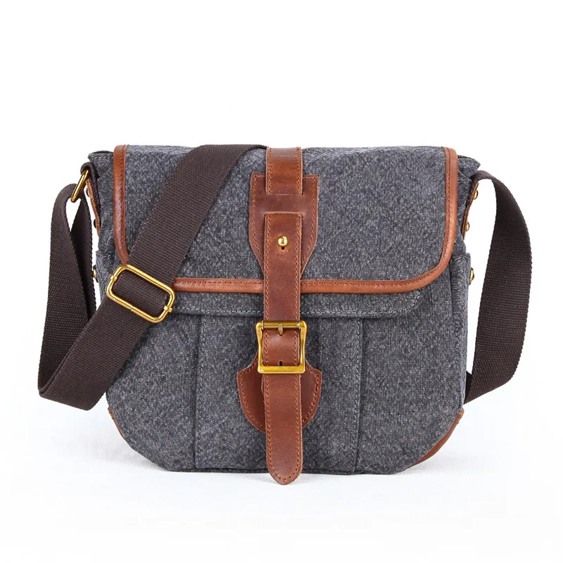 

Qisemian 2018 New Style Wearable Canvas MEN'S Single-shoulder Bag Men's Retro Over-the-shoulder Bag Canvas Men's Bag