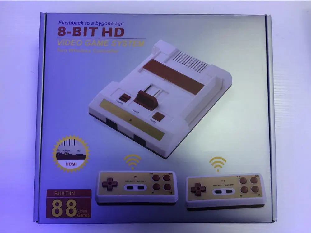 Новая HD видео игровая консоль 588 бесплатные игры высокой четкости HDMI tv Out с 2,4G беспроводной контроллер(реальное оборудование-без эмуляции