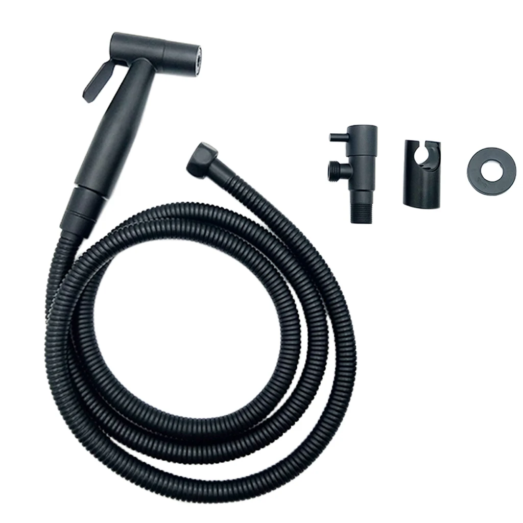 Bathroom Toilet Bidet Sprayer Hand-held Shower Head with Hose & Bracket Holder & Valve