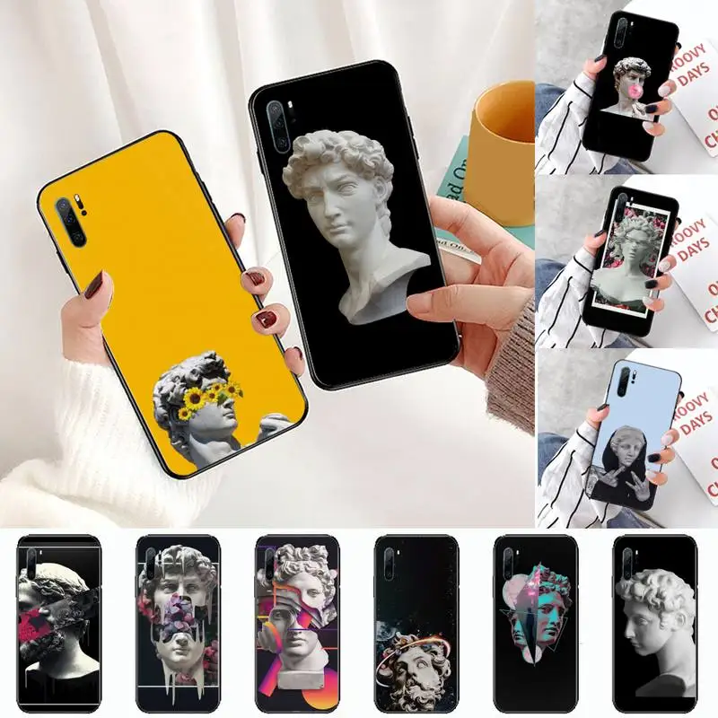 

Art Statue Pattern Alternative Customer Phone Case For Huawei P9 P10 P20 P30 Pro Lite smart Mate 10 Lite 20 Y5 Y6 Y7 2018 2019