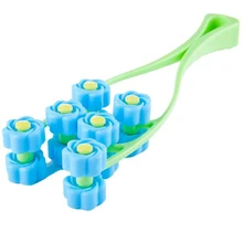 Ежедневное ручное растягивание эластичных щек портативный против морщин в форме цветка домашний кровообращение массажный ролик для шеи для похудения лица