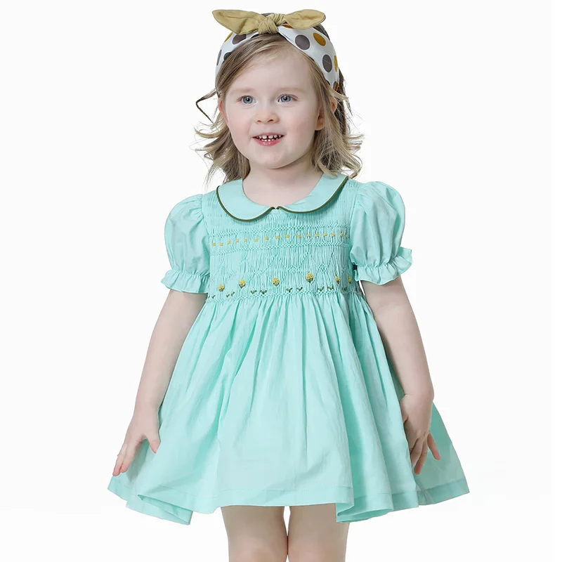 

Girls Handmade Smocked Floral Dresses 2023 Summer Toddler Girl Charlotte Princess Vintage Smock Dress Kids Boutique Clothing