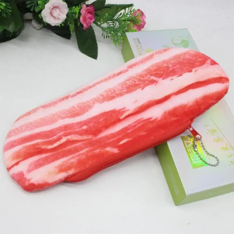 Simulation Food Stationery Bag Novelty Vegetable Fruit Meat Fish Shape Pencil Bag Children Cosmetic Bag Stationery Supplies