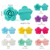 1/4/10pcs Rose Silicone Beads 8Colors Baby Teethers Food Grade Baby Teething Toys For Pacifier Chain Necklace DIY Accessories ► Photo 2/6