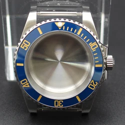Men's 40mm Luxury Watch with Ceramic Bezel and Sapphire Glass for Miyota 8215 (Dark blue 2)