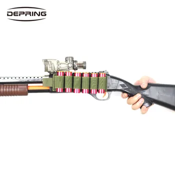 

Tactical Hook Loop 6 Rounds Shotgun Shell Holder Shotshell Insert Card Strip with Adhesive Back for 12 Gauge