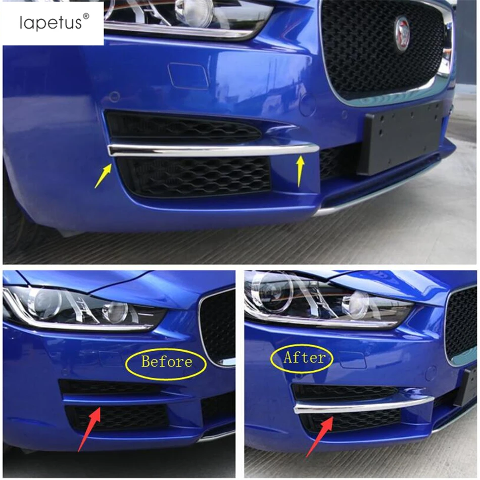Lapetus аксессуары Подходит для Jaguar XE наружные передние фары лампы век бровей литье крышка комплект отделка