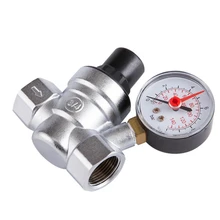 DN20 DN15 латунный редукционный клапан для воды, водопроводный регулятор, поддерживающий клапан с внутренней резьбой и манометром