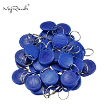 Синий Водонепроницаемый 100 шт./лот RFID карты 125 кГц EM ID RFID карты TK4100 Чип брелок для времени система/Система доступа