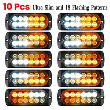 ^#Cheap 10x Amber 36W LED Police Lights 12 LED Car Truck Emergency Side Strobe Warning Light Car-styling Ultra-thin Car Lights Assembly ^#Cheap 10x Amber 36W LED Police Lights 12 LED Car Truck Emergency Side Strobe Warning Light Car-styling Ultra-thin Car Lights Assembly