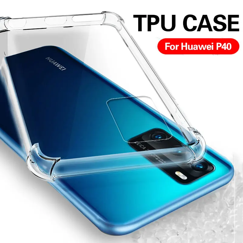 Ударопрочный чехол-подушка безопасности для Huawei P30 P40 Pro Plus Lite E мягкий TPU