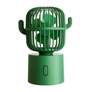 

Summer Desktop Cactus Mini Oscillating USB 3-Mode Cooling Fan Home Air Cooler Pattern Pocket Fans Usb Charge Mini- Hold Fans